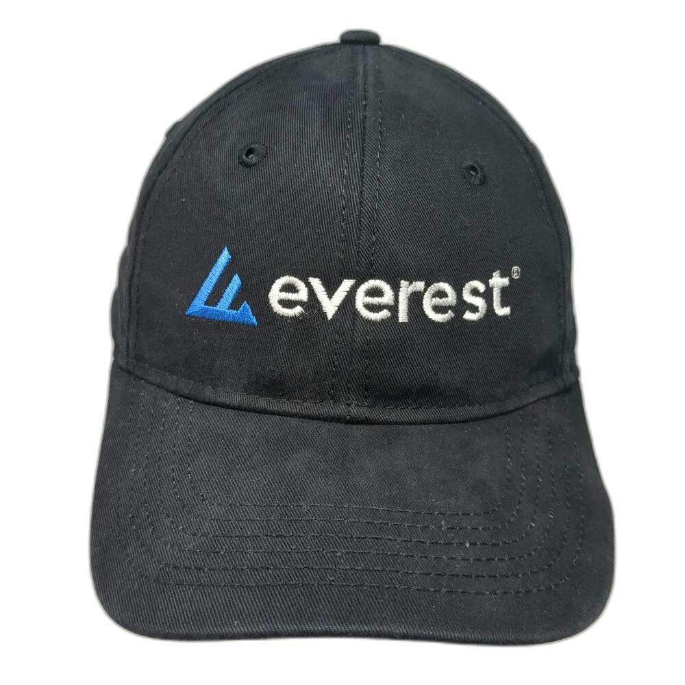 Sportsman Baseball Cap Black One Size Slideback Embroidered Everest Logo hat